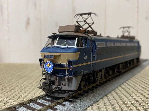 加工品 / EF66-27号機 TOMIX HO-2022 JR EF66形電気機関車(特急牽引機・PS22B搭載車・黒台車)より