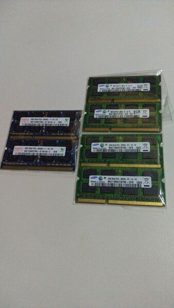 ノート用メモリ PC3-8500S 2GB×2枚 計4GB 3セット