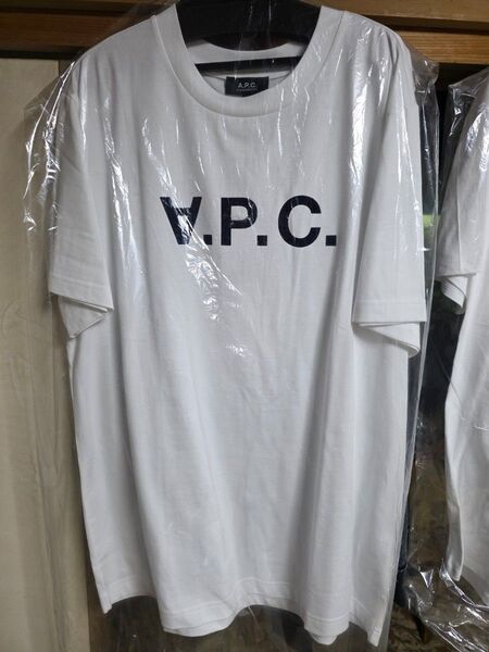 【希少XL】A.P.C. V.P.C. ロゴTシャツ ホワイト 未使用