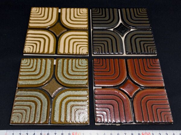 レトロタイル 4セット B タイル 昭和レトロ