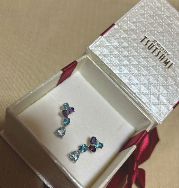 値下げ→新品 14K WGツツミピアス