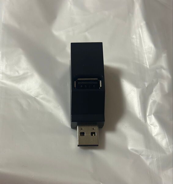 USB2.0 ハブ ブラック USB 拡張 軽量 小型 コンパクト 3ポート
