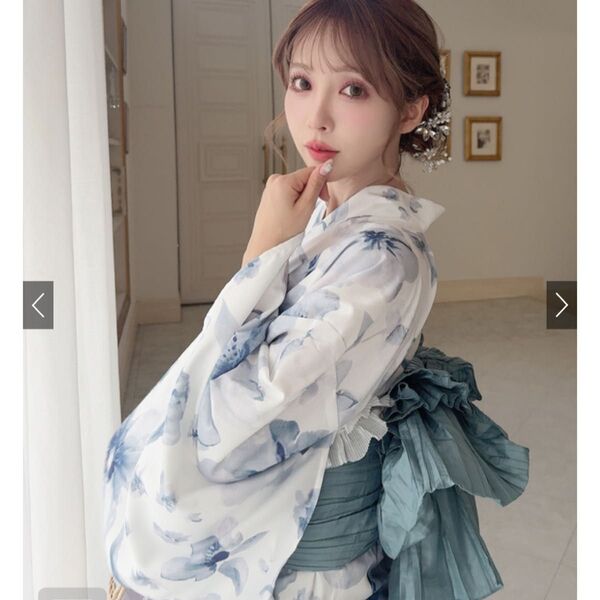 新品未使用 GRL グレイル 水彩花柄浴衣セット 2wayセパレート浴衣 二部式