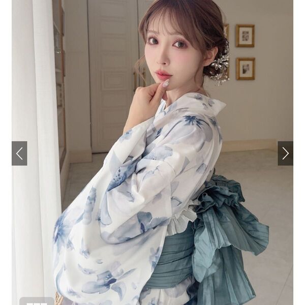 新品未使用 GRL グレイル 水彩花柄浴衣セット 2wayセパレート浴衣 二部式
