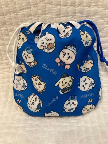 No.1049 ちいかわ ドジャース カブス ミニ巾着袋 ハンドメイド