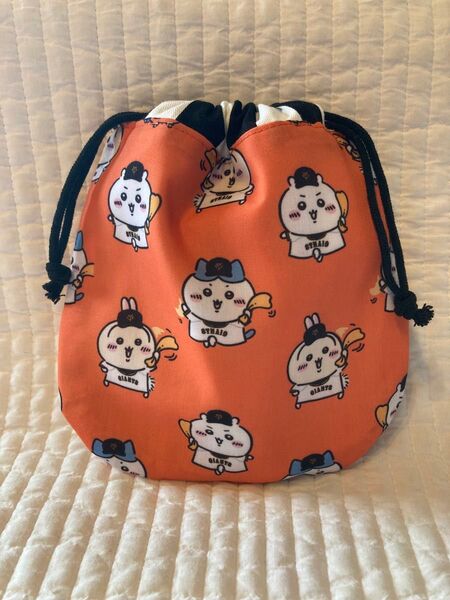 No.1052 ちいかわ ジャイアンツ 巨人 ミニ巾着袋 ハンドメイド