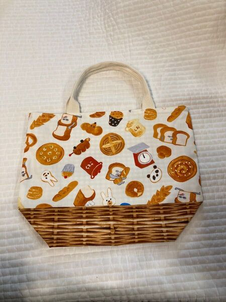 No.1111 パンどろぼう ミニトートバッグ ハンドメイド