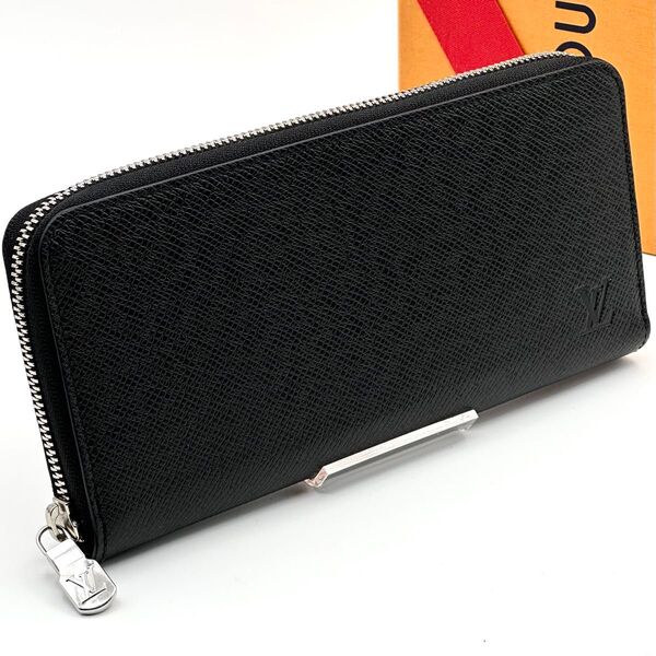 【新品同様】ルイヴィトン タイガ ジッピーウォレット ホリゾンタル LOUIS VUITTON RFID ICタグ 黒 長財布