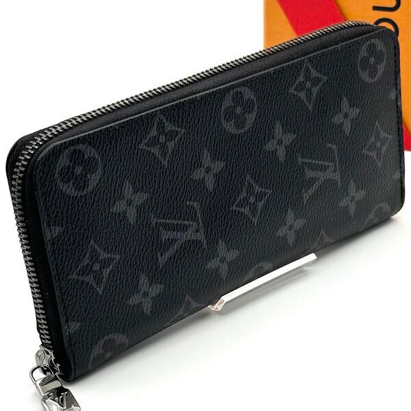【未使用級】ルイヴィトン モノグラム エクリプス ジッピーウォレット ヴェルティカル LOUIS VUITTON 長財布 RFID