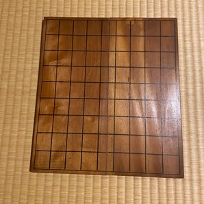 【木製】将棋盤 折りたたみ式 コンパクト 26.5x29.5x1.3cm 携帯サイズ 13.2x29.5x2.6cm 昭和レトロ