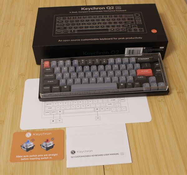【Keychron】キークロン Q2 QMK/VIA メカニカルキーボード US ANSI 配列 茶軸 +アップグレード