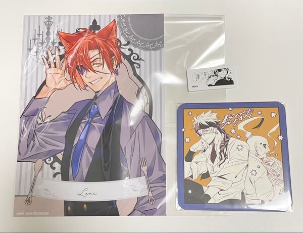 D.Gray-man Dグレカフェ THEキャラカフェ コラボカフェ 購入特典 ノベリティ 2L版ブロマイド コースター ラビ