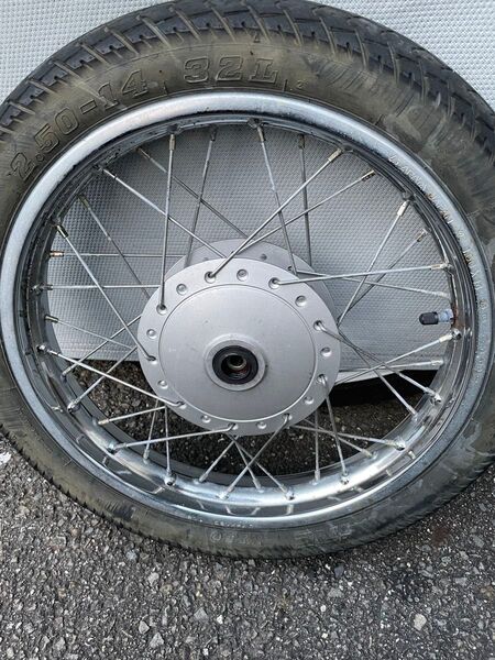 ホンダ リトルカブ フロントホイール オマケタイヤ2.50-14 32L