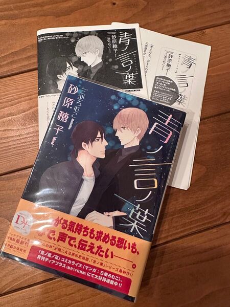 ディアプラス文庫★青ノ言ノ葉 砂原糖子 三池ろむこ 購入特典書き下ろしペーパー アニメイト特典書き下ろしペーパー付き