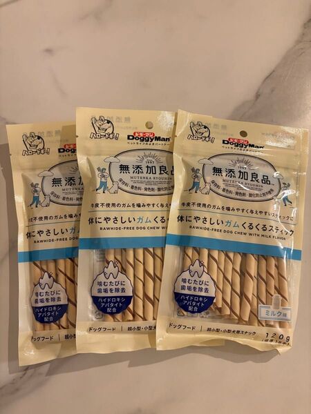 歯みがきガム ドギーマン無添加良品 体に優しいガムくるくるスティック