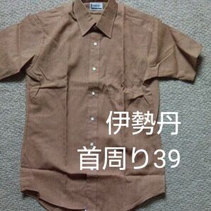 isetan 半袖シャツ ブラウン メンズ 伊勢丹