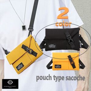 サコッシュ ショルダーバッグ メンズ 携帯ポーチ 黒 コンパクト 人気 ミニ 斜め掛け ユニセックス ショルダーバッグ