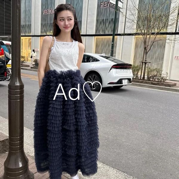 【新品未使用】Bibiy. DARLENE SHUSHU SKIRT NAVY