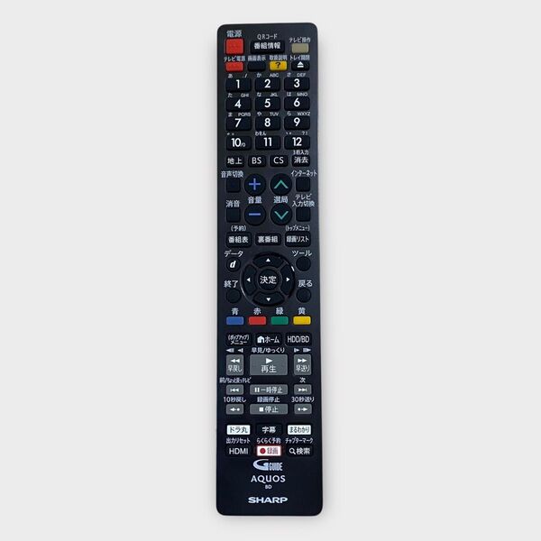 シャープ アクオス ブルーレイレコーダー リモコン GB229PA