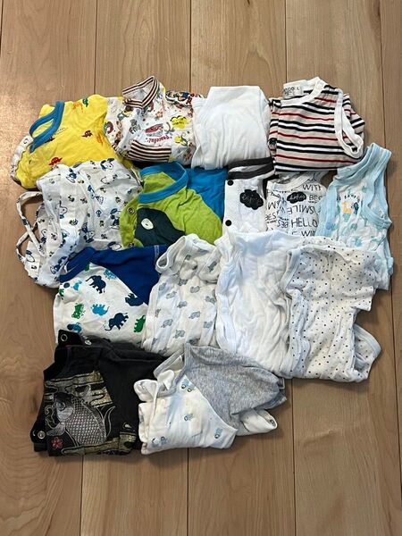 子供服 まとめ売り 60 70 男の子 ベビー 夏服 ロンパース タンクトップ 大量 キッズ 赤ちゃん 半袖