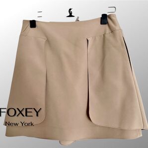 FOXEY NEW YORK スカート ベージュ 38 完売 フォクシー 日本製 両サイドポケット