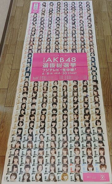 AKB48 第5回選抜総選挙立候補者(246名)一覧 【2013年6月7日朝日新聞エリア広告特集】