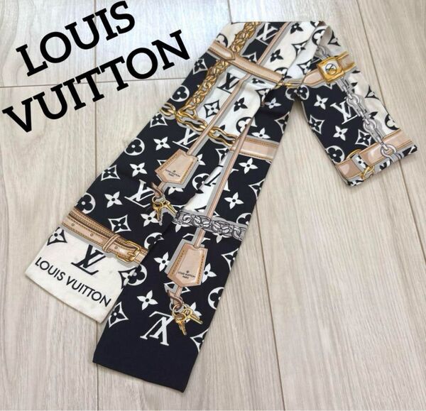 LOUIS VUITTON ルイヴィトン モノグラム バンドー リボンスカーフ ツイリー コンフィデンシャル