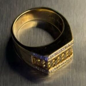 K18 リング 指輪 14号 ダイヤモンド ミステリーセッティング 0.77ct