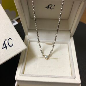 4°C アクアマリン シルバー ネックレス