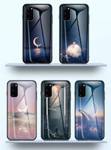 Samsung Galaxy S20+ ケース ギャラクシー s20+ ケース 6.7インチ SC-52A SCG02 tpu+強化ガラス バンパー シリカゲル 星 月_画像1