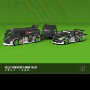 ミニカー Time Micro TM 1/64 Trailer set WRX Sti & バン T1 Van
