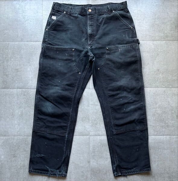 USA製 Carhartt カーハート ダブルニーペインターパンツ ブラック 極上フェード スペシャル 125周年記念