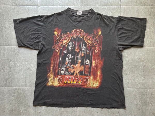 レア 90s KISS サイコサーカスTシャツ 神フェード バンT XLサイズ