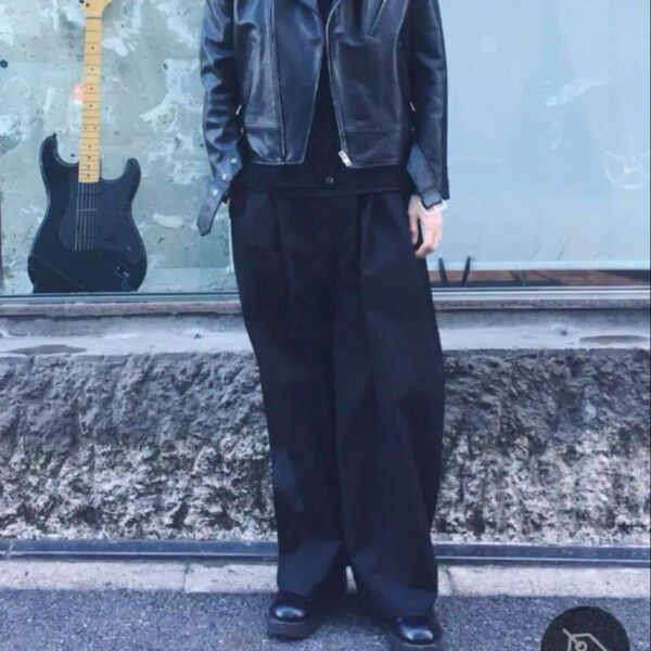 ラッドミュージシャン LAD MUSICIAN 17SS ワイドパンツ ブラック 黒 BLACK