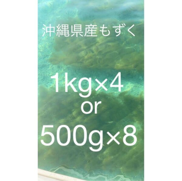 2025年産 沖縄県産 もずく(塩蔵) 1kgパック×4 漁師直送 送料無料