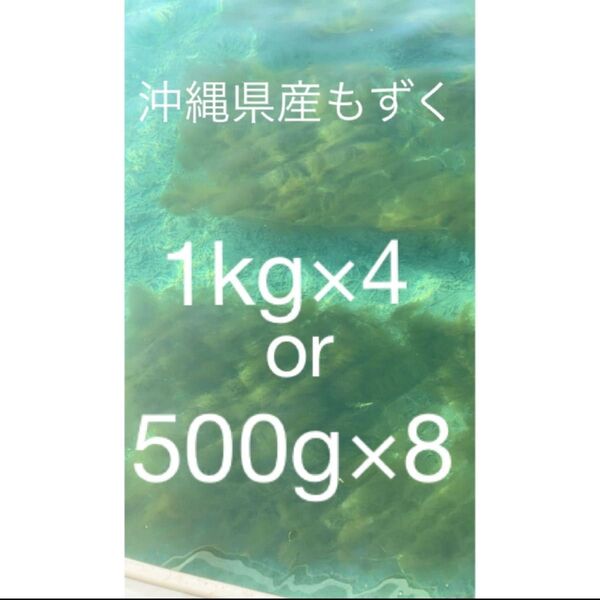 2025年産 沖縄県産 もずく(塩蔵) 1kgパック×4 漁師直送 送料無料