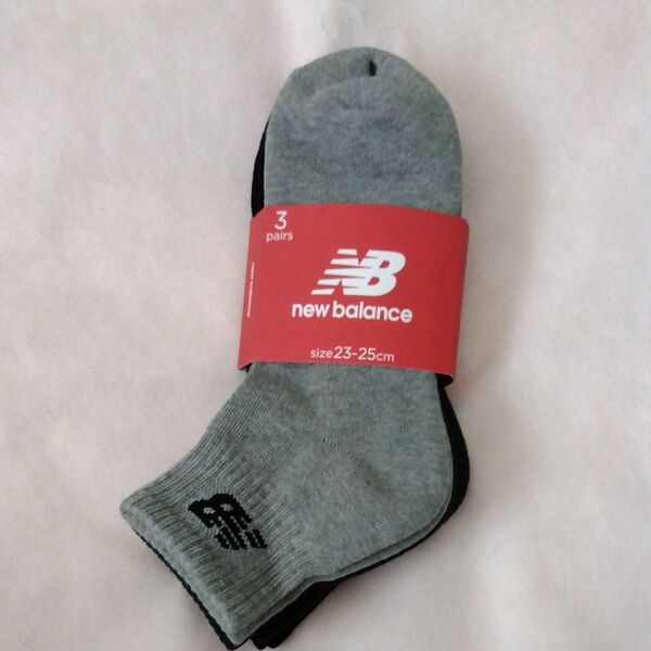 New Balance レディース 23〜25cm 3足組 底パイル ソックス 靴下