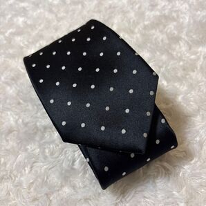 SUIT SELECT ブラック ドット柄ネクタイ