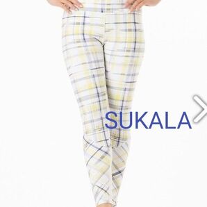 新品未使用!SUKALAスカーラヨガレギンス チェック柄 LAVAMサイズ