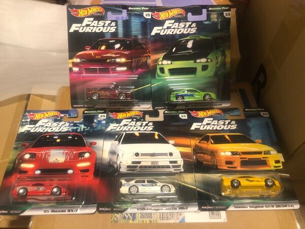 ホットウィール ワイルドスピード ミニカー 5台セット Nissan skyline GT-R R33 Fast&Furious