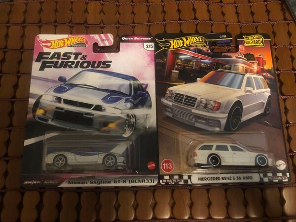 ホットウィール FAST&FURIOUS 2台セット 新品未開封 Nissan skyline Benz e36 AMG