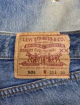 ■levi’s リーバイス■90’s VINTAGE ヴィンテージ 501 ハイウエスト ハイライズ エイジングジーンズ WPL423 米国製: W31☆BC-636_画像3