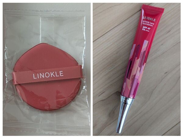 linokle リノクル リンクルケアファンデーション さくらの森 20g 医薬部外品 中古 PA+++ SPF47 パフ 付き
