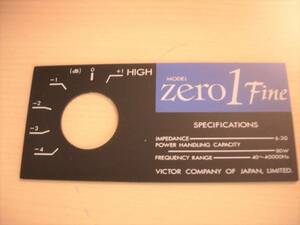 Victor zero1 Fine attenuator - label 1 sheets Victor 