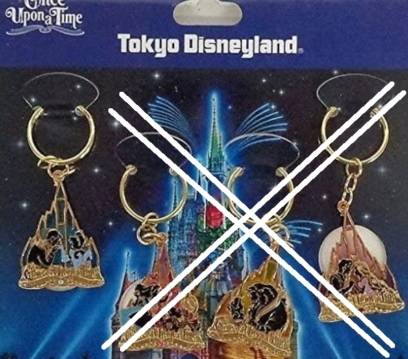 ディズニーリゾート ワンス・アポン・ア・タイム ばら売り シンデレラ&プリンス・チャーミング キーチェーン 新品 プリンセス