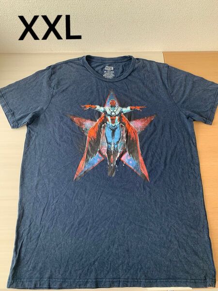 訳あり MARVEL Tシャツ キャプテン・アメリカ メンズ 半袖 XXLサイズ