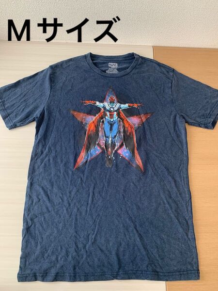 訳あり MARVEL Tシャツ キャプテン・アメリカ メンズ 半袖 Mサイズ