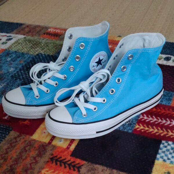 CONVERSE コンバース ALL STAR ハイカットスニーカー 水色 24.5cm リアクト