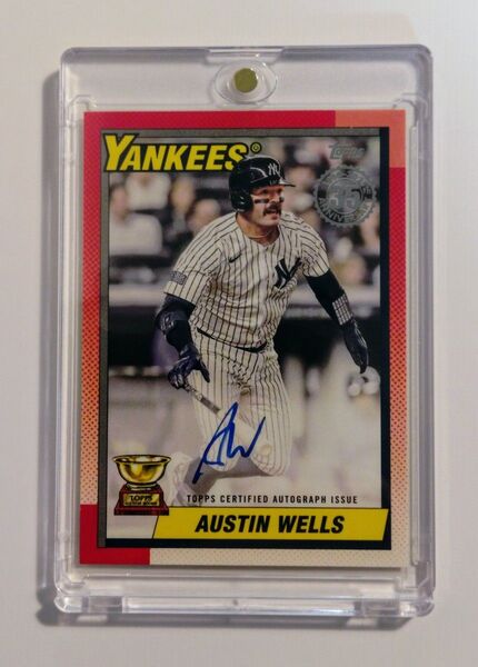 2025 topps series2 Austin Wells 直筆サインカード Yankees