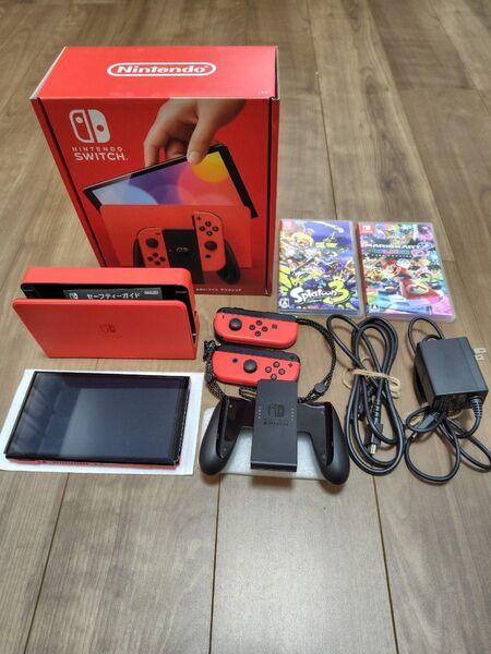 任天堂 Switch 有機ELモデル マリオレッド スプラトゥーン3 マリオカート8 セット売り Nintendo SWITCH